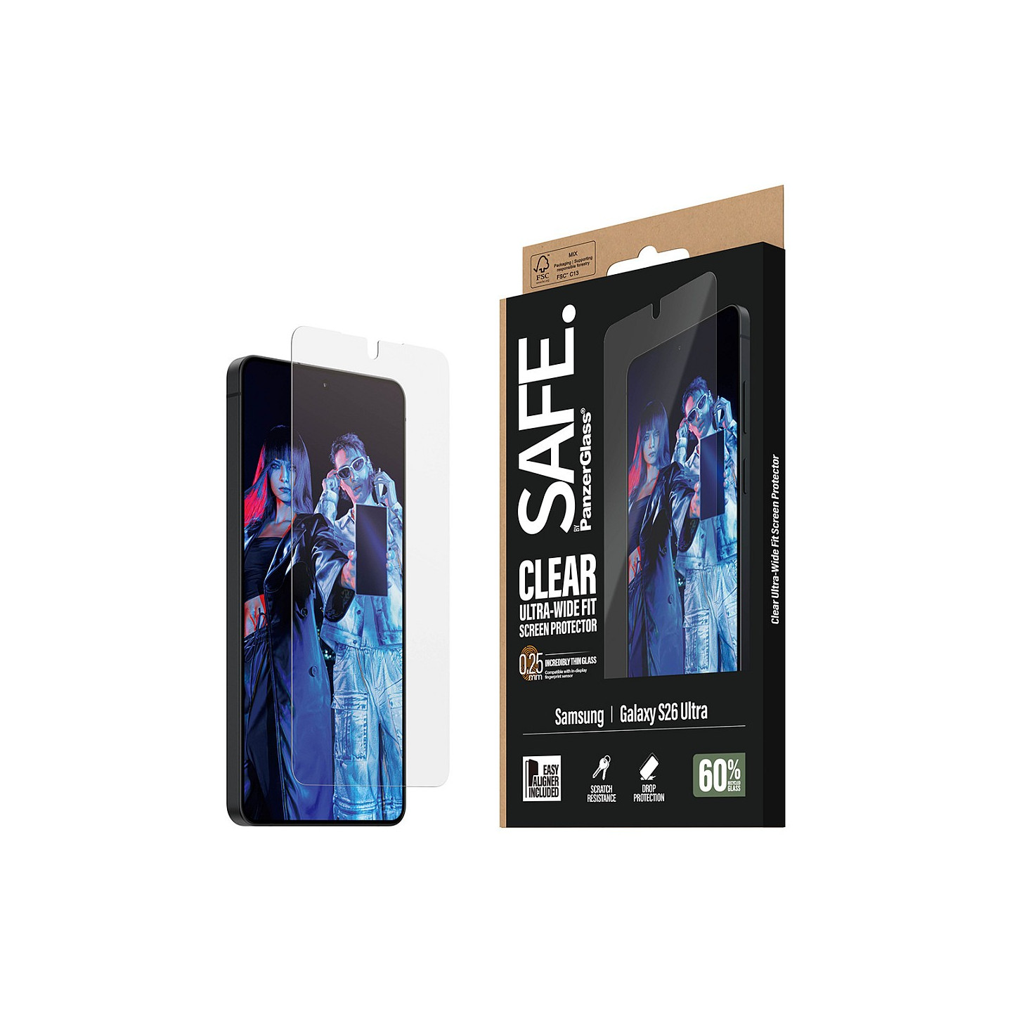 PanzerGlass SAFE Displayschutz Samsung Galaxy S26 Ultra Ultra-Wide Fit — Buy in Cyprus with Fast Delivery