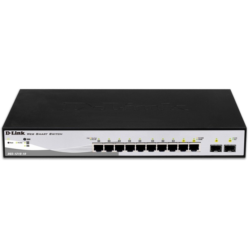 Buy D-Link DGS-1210-10 - 8-Port Managed Gigabit L2 Switch - 2x SFP, 1U Rackmount... in Cyprus, Nicosia, Limassol, Larnaka, Pafos
