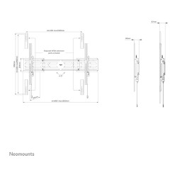 Neomounts WL30S-950BL19 feste Wandhalterung für 55-110' Bildschirme - Schwarz — Buy in Cyprus with Fast Delivery