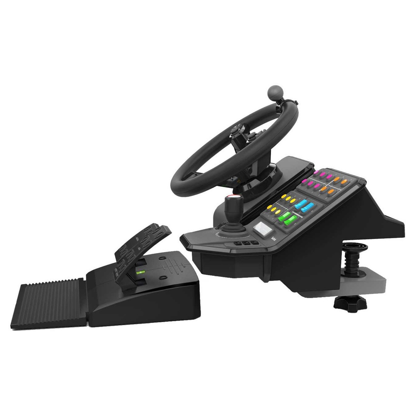 Logitech G Saitek Farm Sim Controller - Heavy Equipment Bundle - Black, 900° Wheel & Pedals, Wired USB, PC
