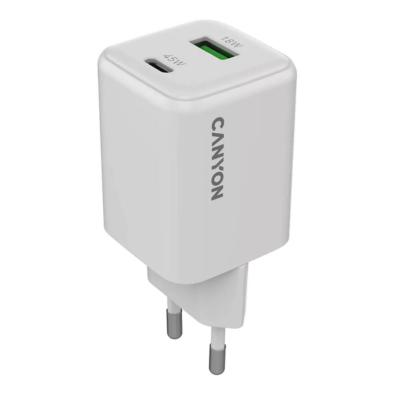 Canyon Charger CU45AC GaN 45W 1xPD 1xQC EU white — Buy in Cyprus with Fast Delivery