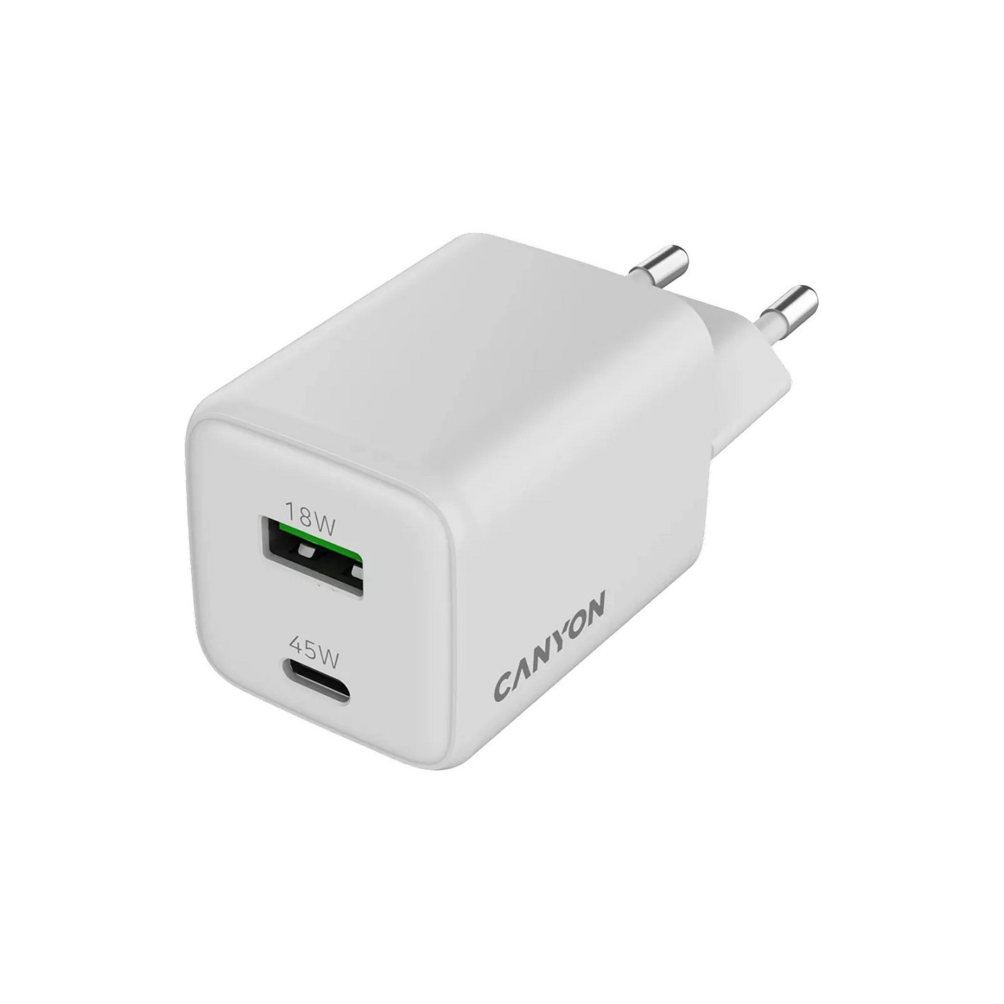 Canyon Charger CU45AC GaN 45W 1xPD 1xQC EU white — Buy in Cyprus with Fast Delivery