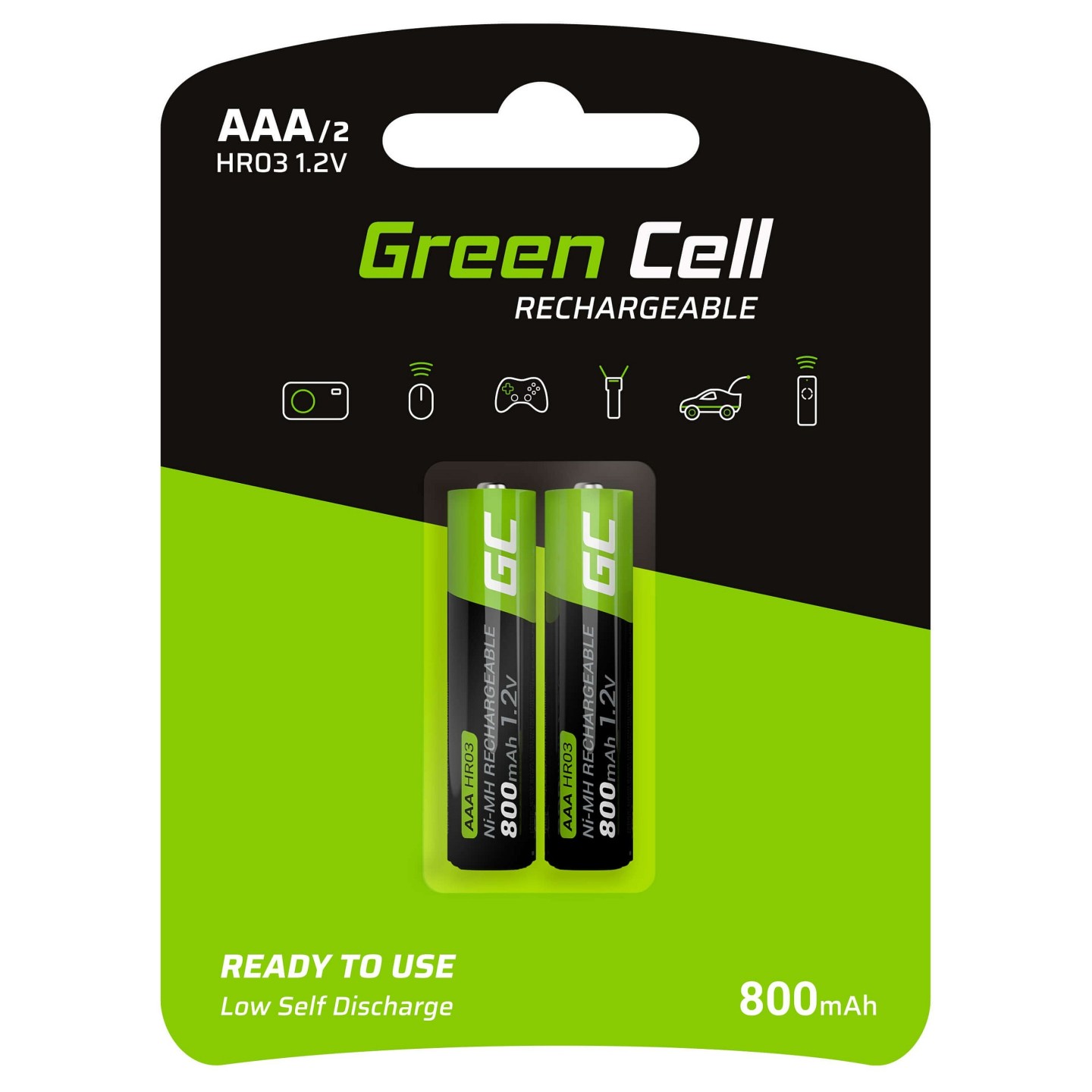 Green Cell Akku 2xAAA HR03 800mAh — Buy in Cyprus with Fast Delivery