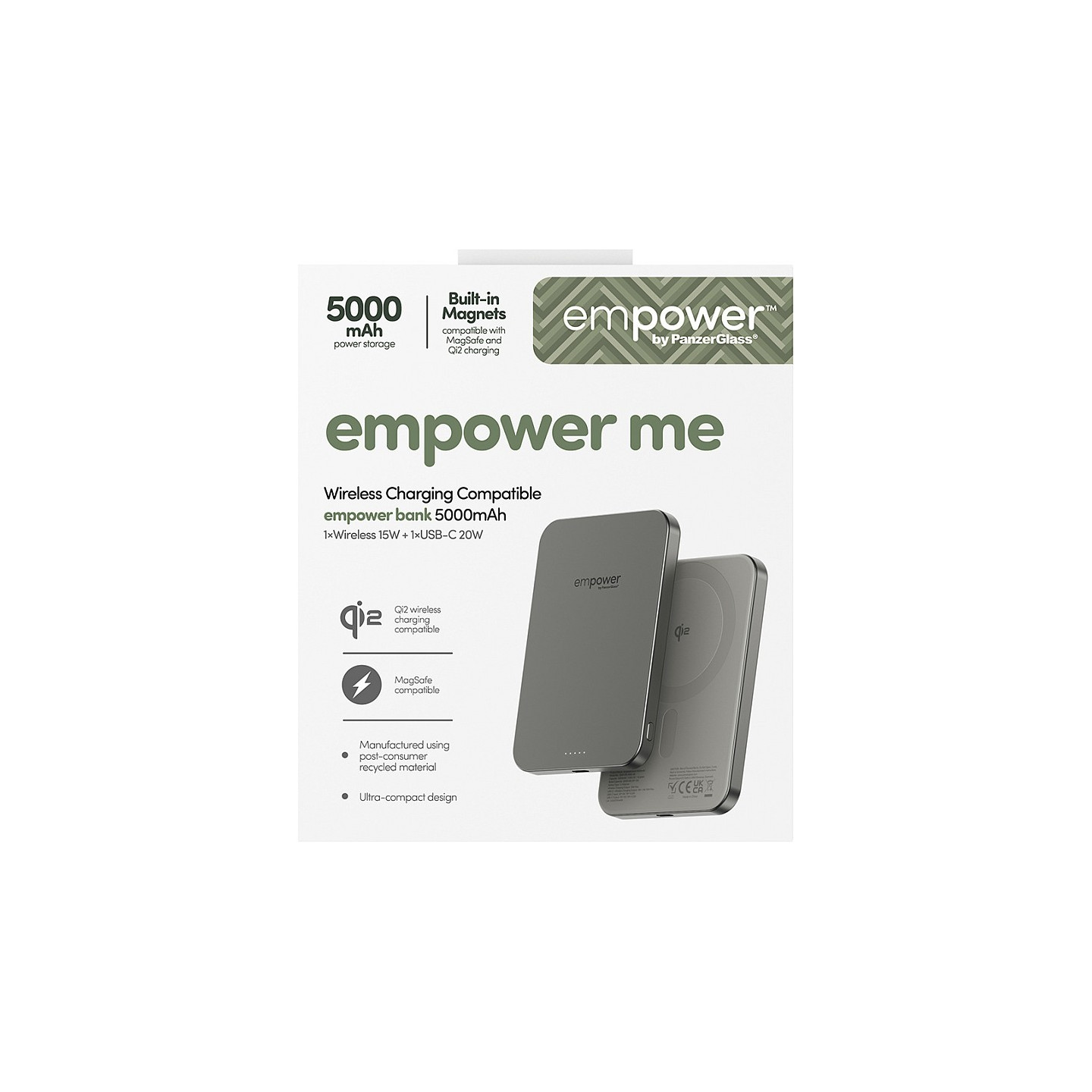 Panzerglass EMPOWER BANK 5000MAH TITANIUM — Buy in Cyprus with Fast Delivery