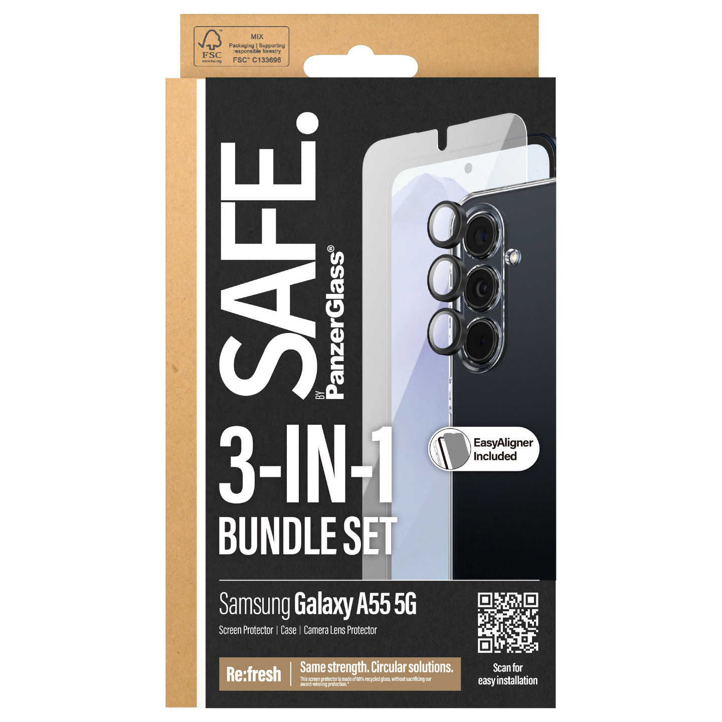 Panzerglass SAFE BUNDLE SAMSUNG A55 5G — Buy in Cyprus with Fast Delivery
