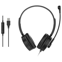 Equip Stereo-Headset Wired mit Mikro USB-A 2.00m schwarz — Buy in Cyprus with Fast Delivery