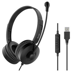 Equip Stereo-Headset Wired mit Mikro USB-A 2.00m schwarz — Buy in Cyprus with Fast Delivery