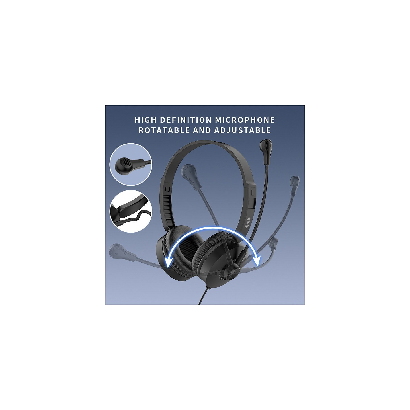 Equip Stereo-Headset Wired mit Mikro USB-A 2.00m schwarz — Buy in Cyprus with Fast Delivery