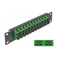 Delock 10? LWL Patchpanel 12 Port SC Duplex grün 1 HE schwarz — Buy in Cyprus with Fast Delivery