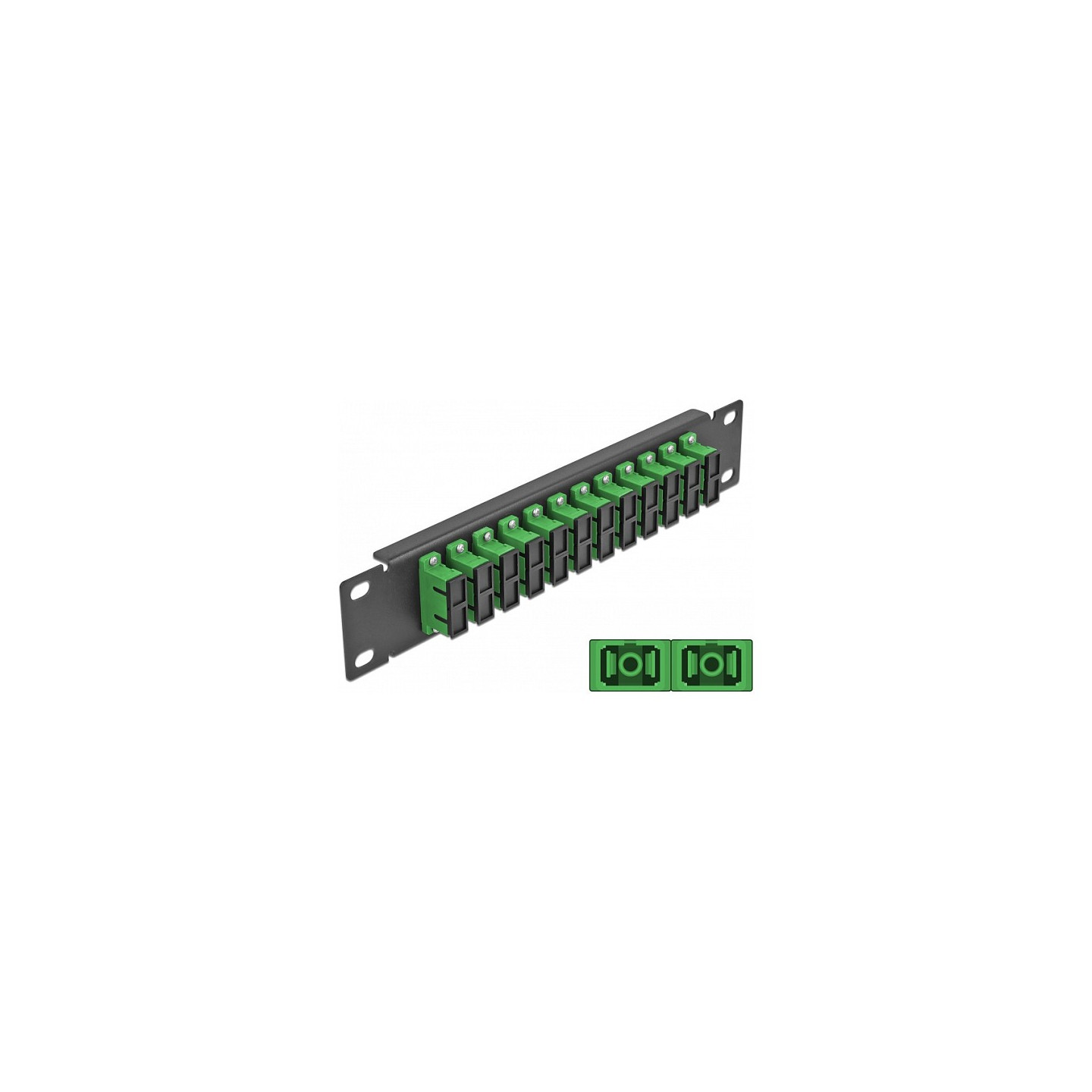 Delock 10? LWL Patchpanel 12 Port SC Duplex grün 1 HE schwarz — Buy in Cyprus with Fast Delivery