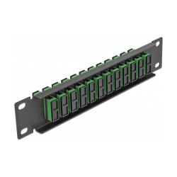 Delock 10? LWL Patchpanel 12 Port SC Duplex grün 1 HE schwarz — Buy in Cyprus with Fast Delivery
