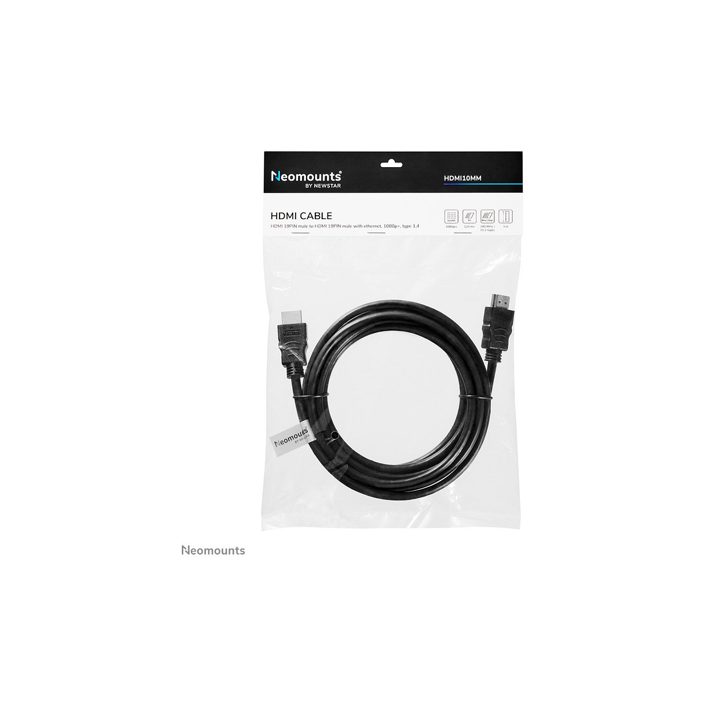 HDMI 14 Kabel. High Speed. HDMI 19 Pins M M. 3 Meter KG HDMI10MM Neomounts — Buy in Cyprus with Fast Delivery