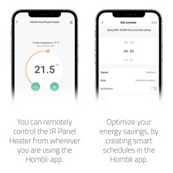 Hombli smartes Infrarot Heizpanel 2024. 350W — Buy in Cyprus with Fast Delivery