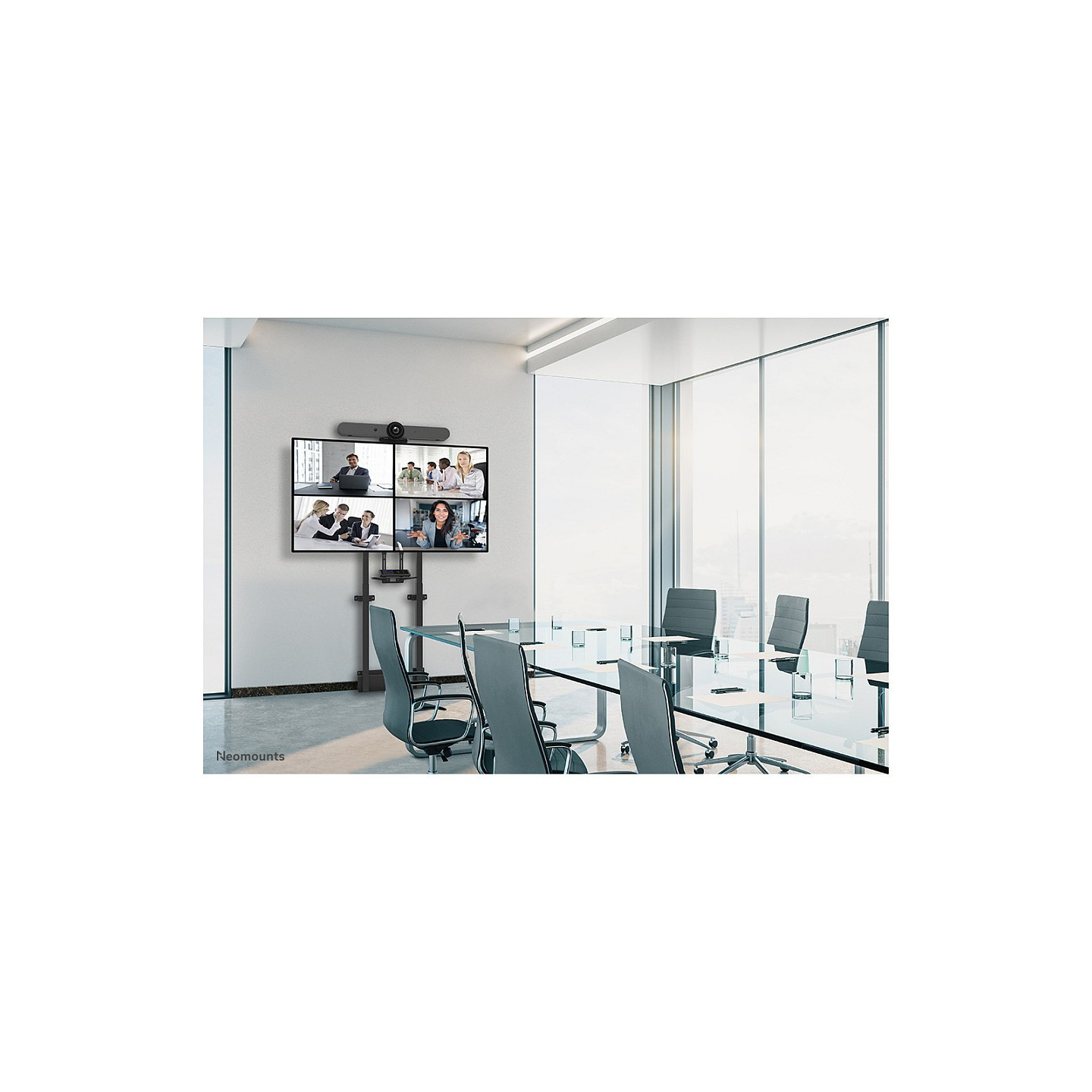 Neomounts Motorisierte Wandhalterung für Flachbild-Fernseher bis 100'' (254 cm) 110Kg WL55-875BL1 Black