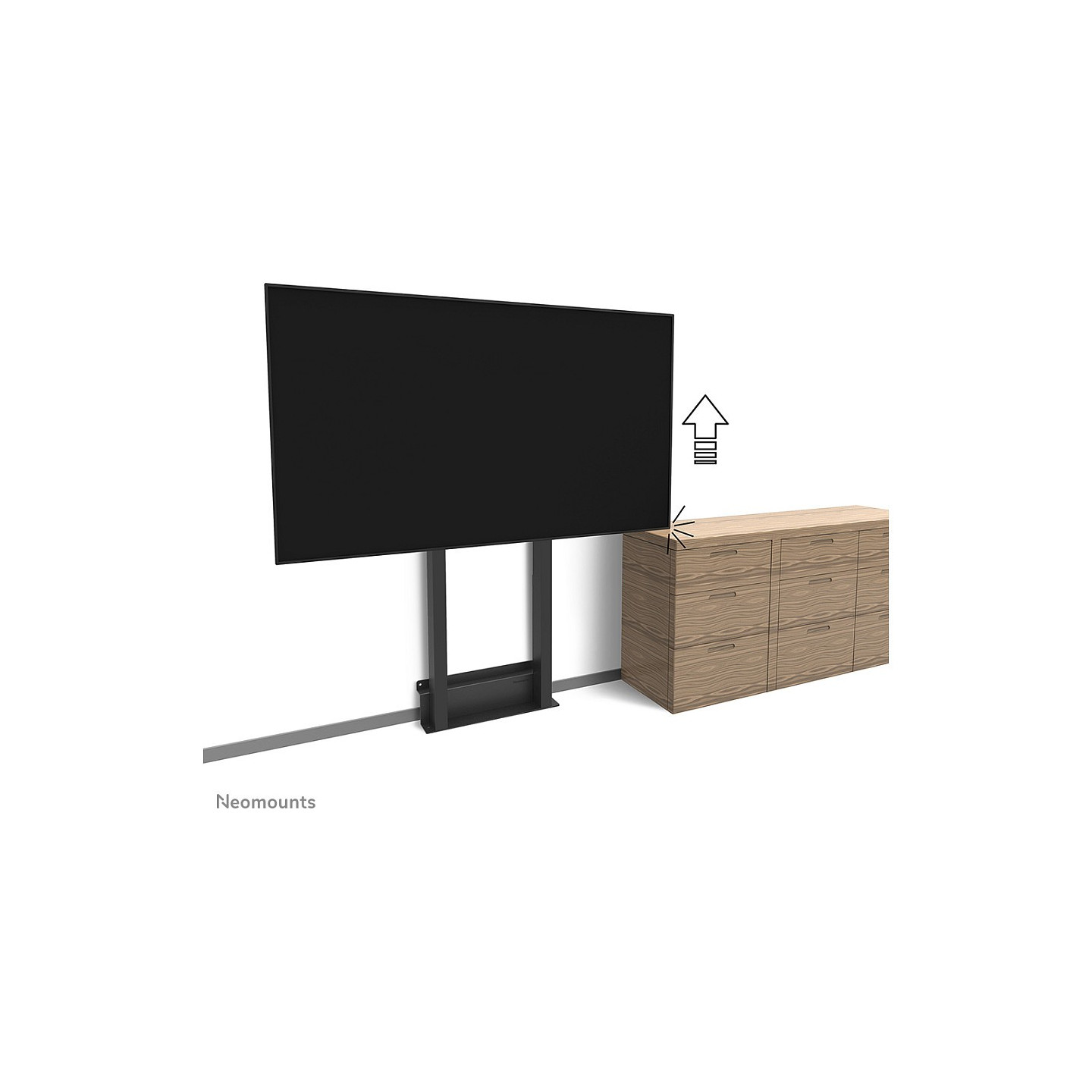 Neomounts Motorisierte Wandhalterung für Flachbild-Fernseher bis 100'' (254 cm) 110Kg WL55-875BL1 Black