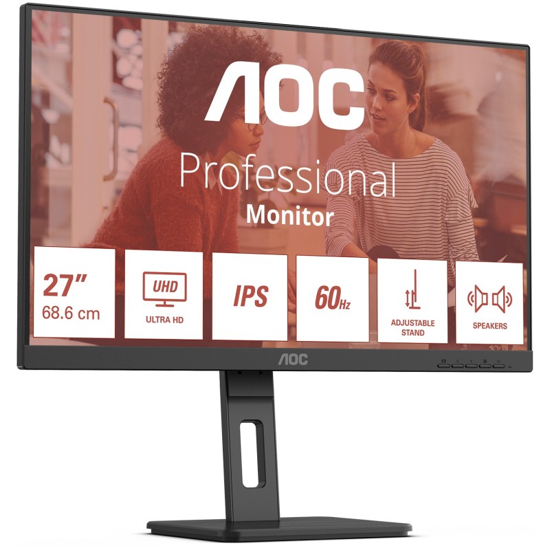 Buy AOC U27E3UF - 27in 4K (3840x2160) IPS LED Monitor, 4ms GTG, 60Hz, Height-Adj... in Cyprus, Nicosia, Limassol, Larnaka, Pafos
