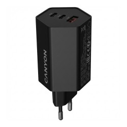 Canyon Charger HEXAGON 65 GaN 65W 2xPD 1xQC EU black — Buy in Cyprus with Fast Delivery