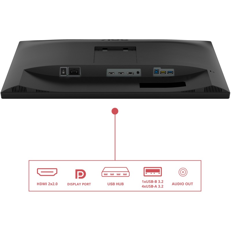 Buy AOC U27E3UF - 27in 4K (3840x2160) IPS LED Monitor, 4ms GTG, 60Hz, Height-Adj... in Cyprus, Nicosia, Limassol, Larnaka, Pafos