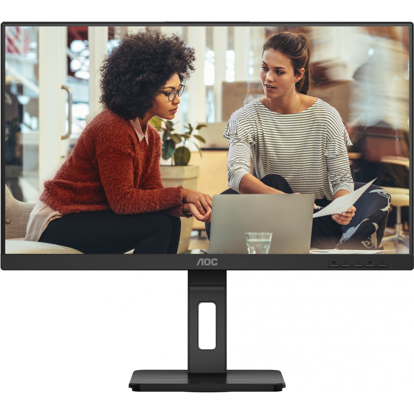 AOC U27E3UF - 27in 4K (3840x2160) IPS LED Monitor, 4ms GTG, 60Hz, Height-Adjustable, Black — Buy in Cyprus with Fast Delivery