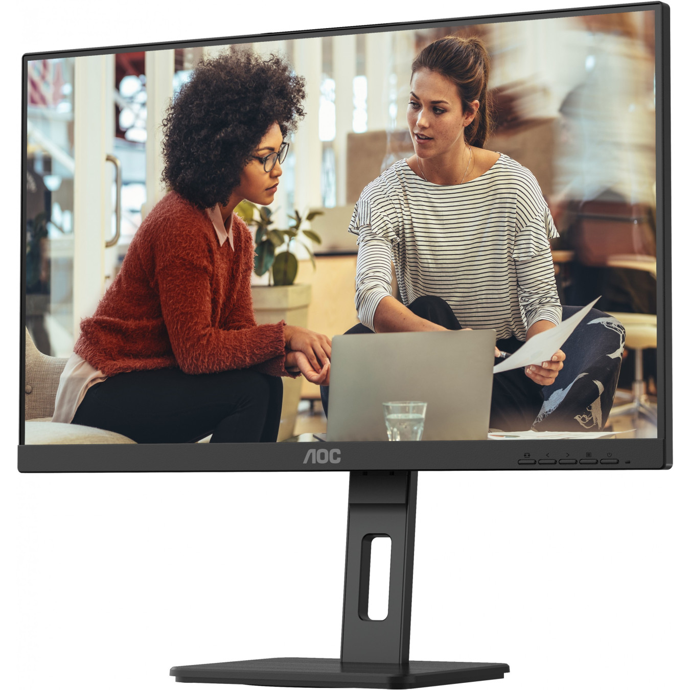AOC U27E3UF - 27in 4K (3840x2160) IPS LED Monitor, 4ms GTG, 60Hz, Height-Adjustable, Black — Buy in Cyprus with Fast Delivery