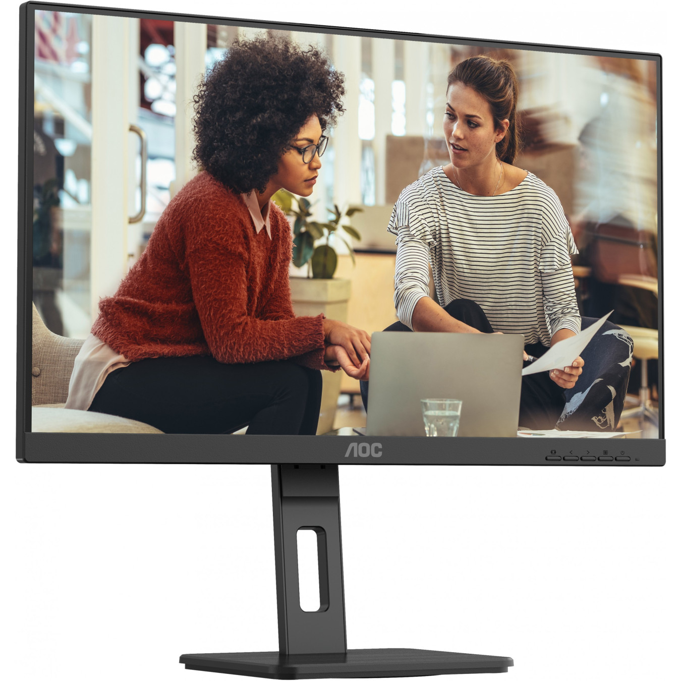 AOC U27E3UF - 27in 4K (3840x2160) IPS LED Monitor, 4ms GTG, 60Hz, Height-Adjustable, Black — Buy in Cyprus with Fast Delivery