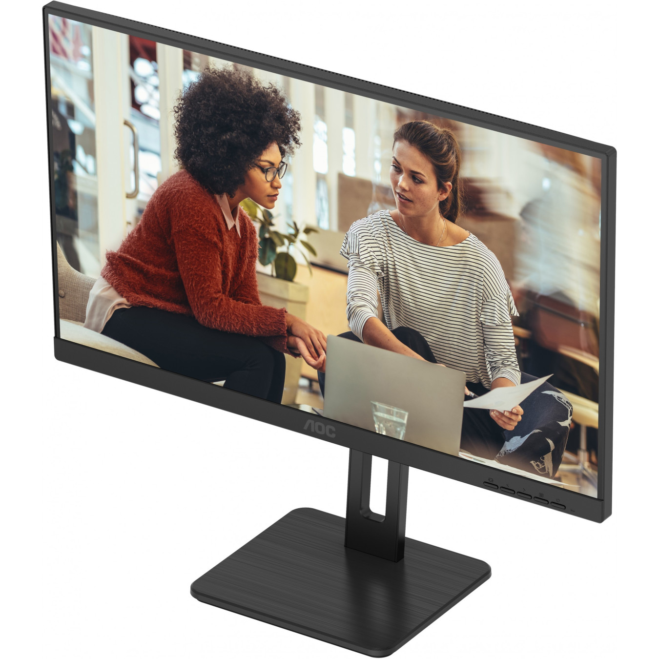 AOC U27E3UF - 27in 4K (3840x2160) IPS LED Monitor, 4ms GTG, 60Hz, Height-Adjustable, Black — Buy in Cyprus with Fast Delivery