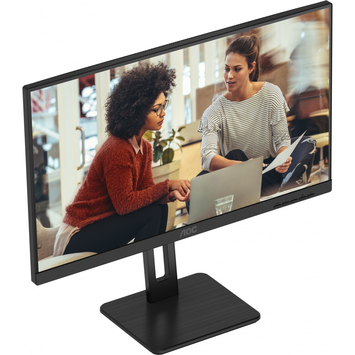 AOC U27E3UF - 27in 4K (3840x2160) IPS LED Monitor, 4ms GTG, 60Hz, Height-Adjustable, Black — Buy in Cyprus with Fast Delivery