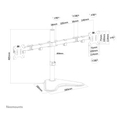 Neomounts FPMA-D550DDBLACK Tischhalterung für zwei Flachbildschirme bis 32' 8KG — Buy in Cyprus with Fast Delivery