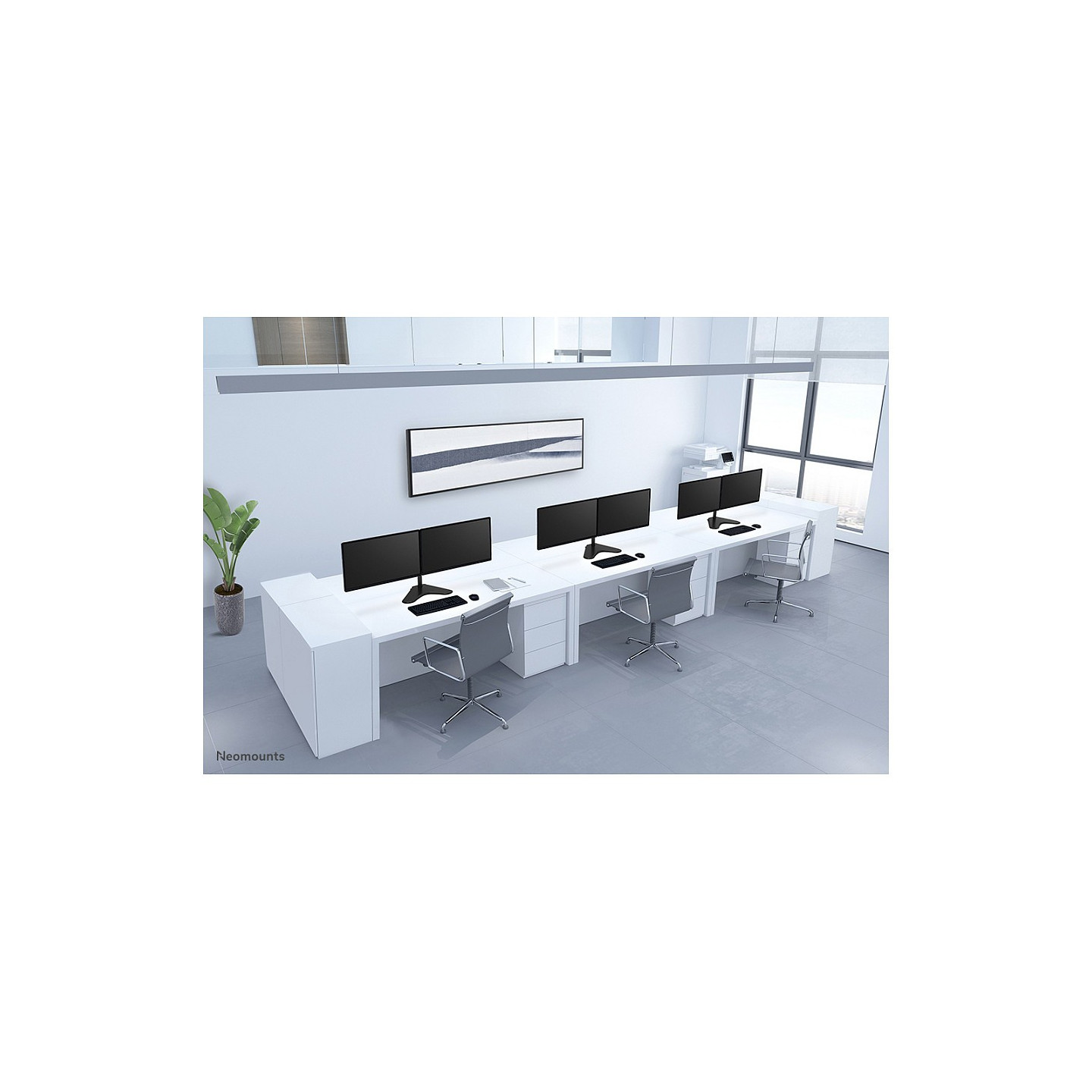 Neomounts FPMA-D550DDBLACK Tischhalterung für zwei Flachbildschirme bis 32' 8KG — Buy in Cyprus with Fast Delivery