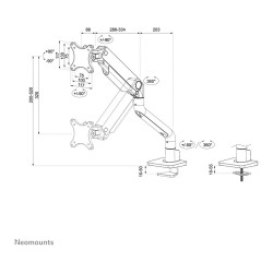Neomounts DS70S-950BL1 vollbewegliche Tischhalterung für 17-49' Bildschirme - Schwarz — Buy in Cyprus with Fast Delivery