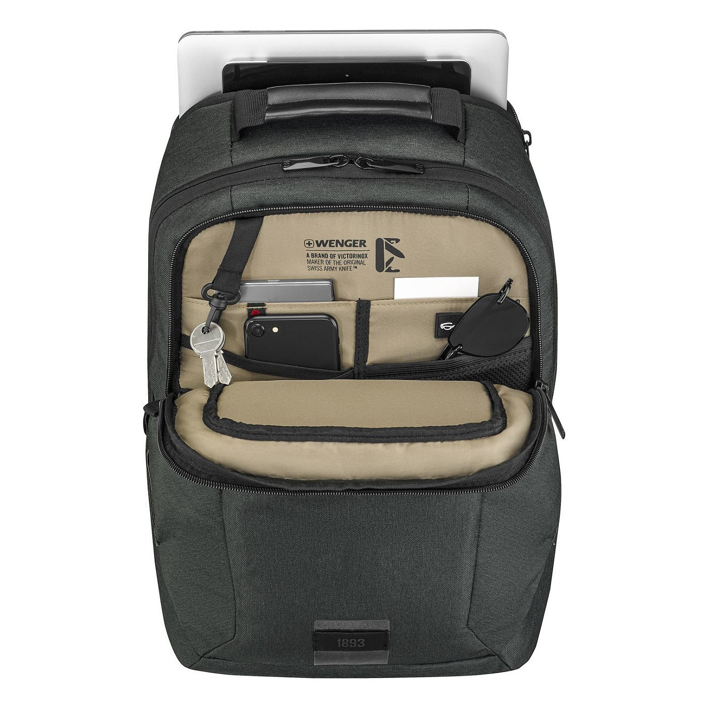 WENGER MX ECO Professional 40.64cm 16Zoll Laptop Backpack with 25.4cm 10Zoll Tabletpocket Charcoal