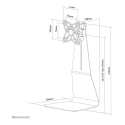 Tischhalterung für Flachbildschirme bis 27' (69 cm) 10KG FPMA-D850BLACK Neomounts — Buy in Cyprus with Fast Delivery