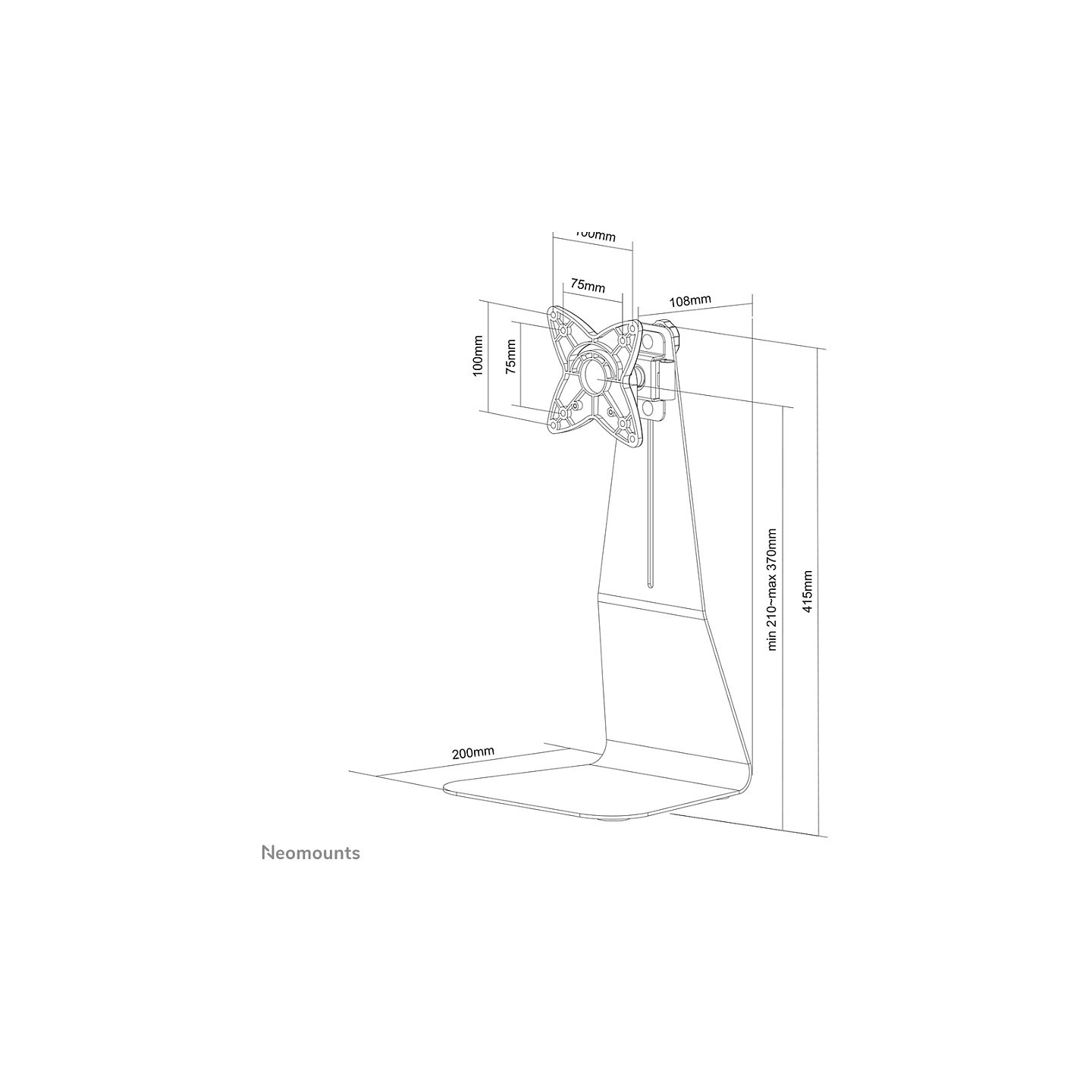 Tischhalterung für Flachbildschirme bis 27' (69 cm) 10KG FPMA-D850BLACK Neomounts — Buy in Cyprus with Fast Delivery