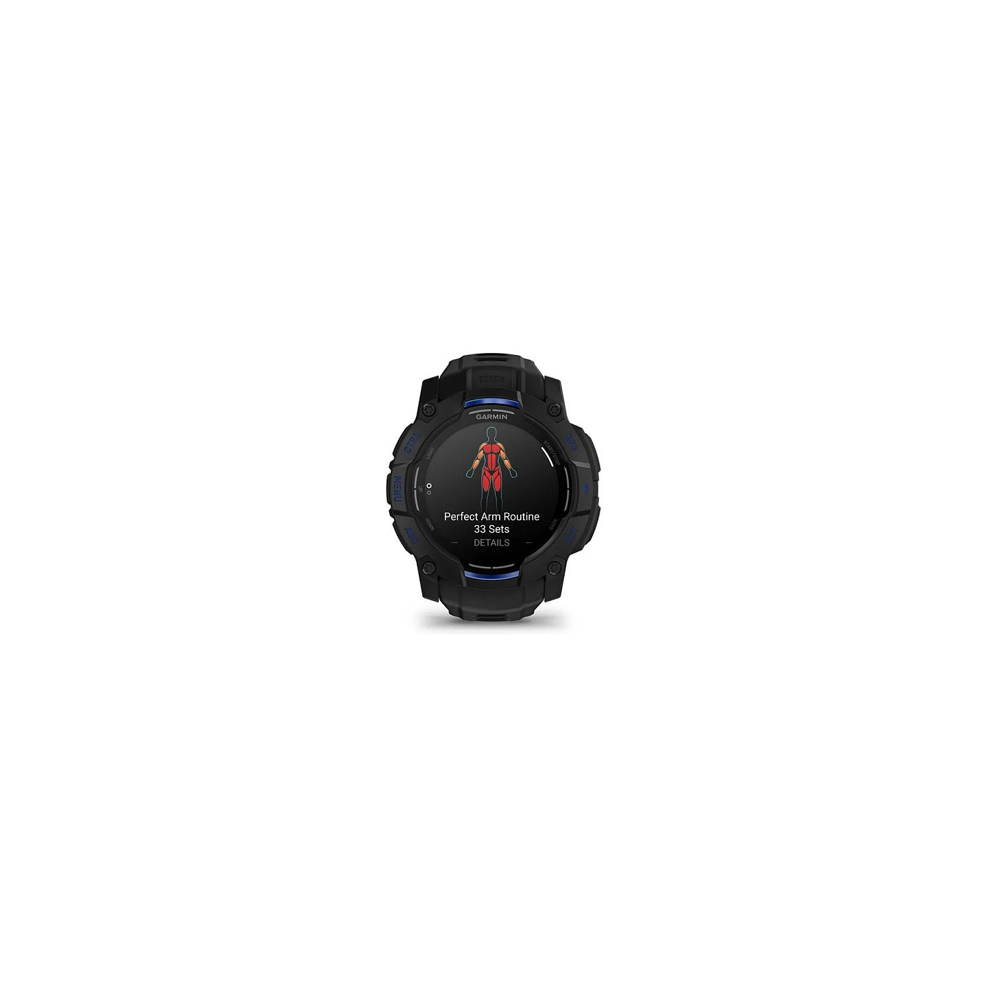 Garmin Instinct® AMOLED black mit Silikon-Wechselarmband 26 mm bolt blue — Buy in Cyprus with Fast Delivery