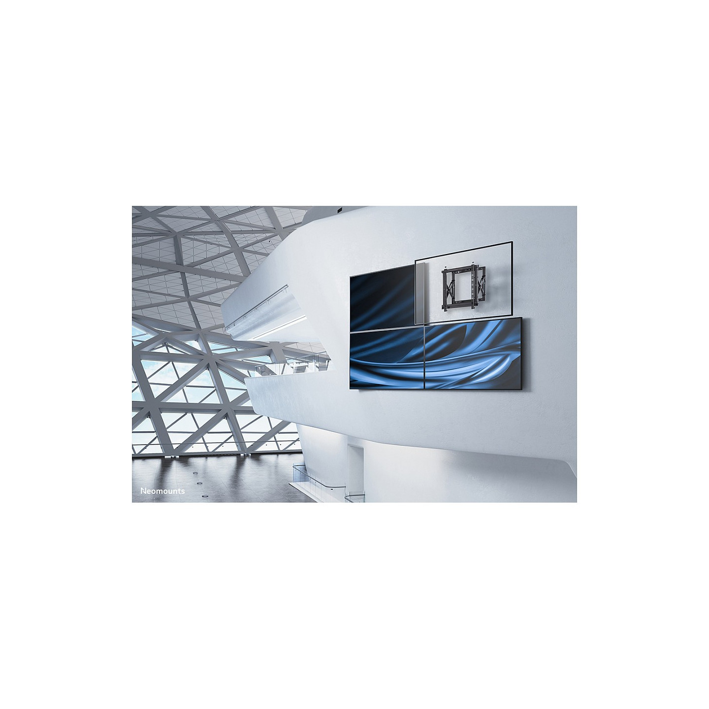 Neomounts WL95-800BL1 Push-to-Pop-Out Videowall-Wandhalterung für 42-70' Bildschirme - Schwarz