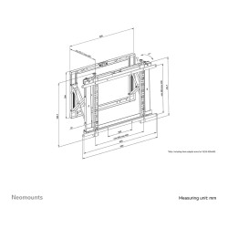 Neomounts WL95-800BL1 Push-to-Pop-Out Videowall-Wandhalterung für 42-70' Bildschirme - Schwarz