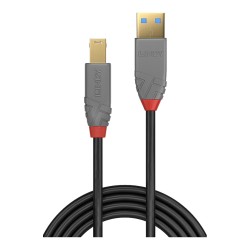 LINDY USB 3.2 Kabel Typ A B Anthra Line M M 5m — Buy in Cyprus with Fast Delivery