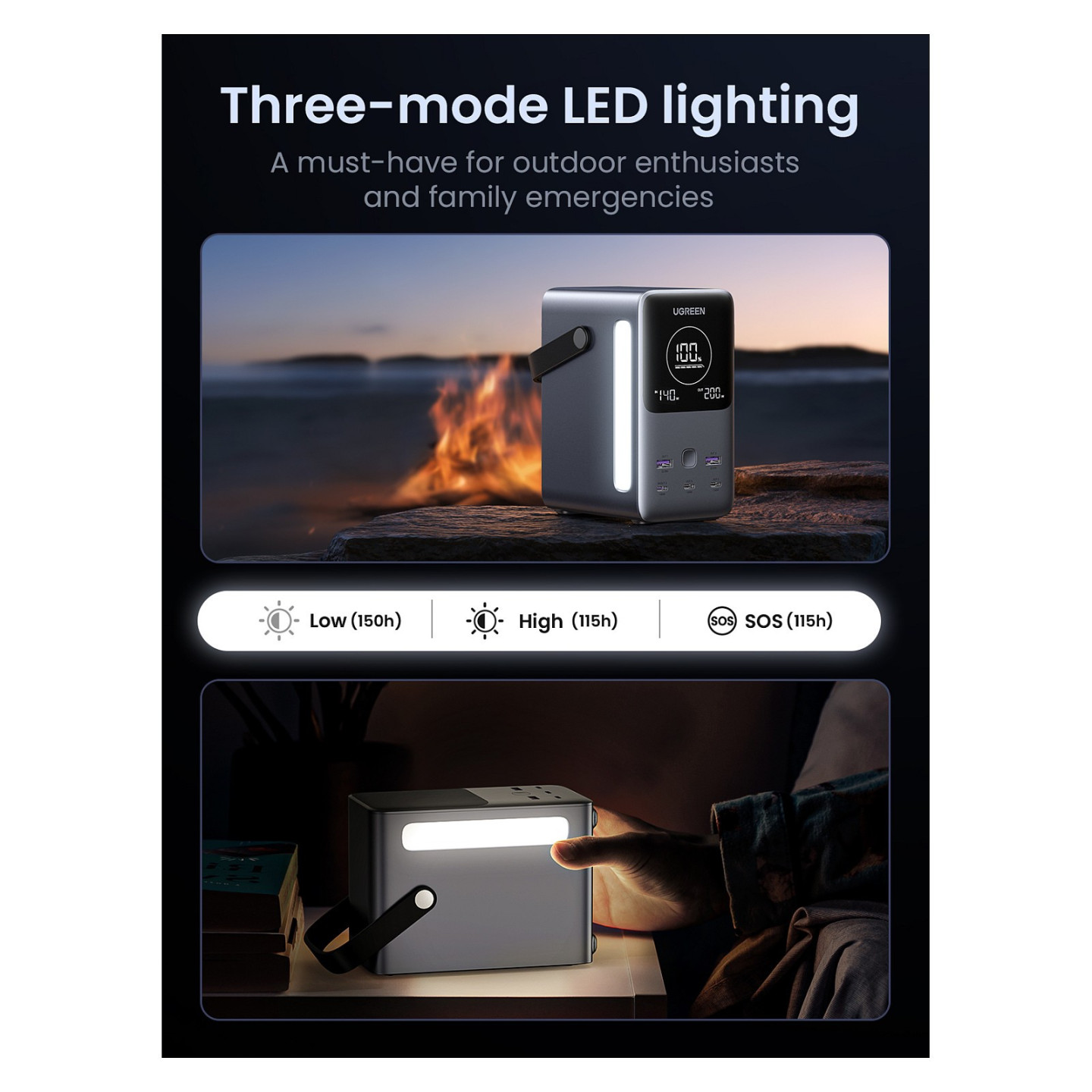48000mAh 300W Fast Charging Power Bank gray — Buy in Cyprus with Fast Delivery