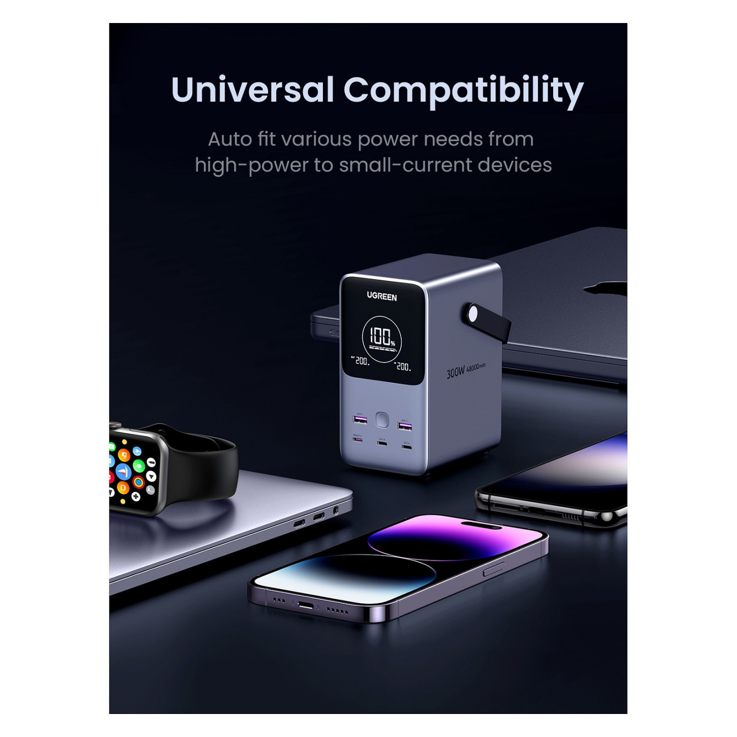 48000mAh 300W Fast Charging Power Bank gray — Buy in Cyprus with Fast Delivery