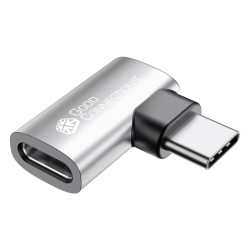 GoodConnections USB-C 4.0 (ST-BU) Winkeladapter Portschoner 240W 8K 60Hz Silber — Buy in Cyprus with Fast Delivery
