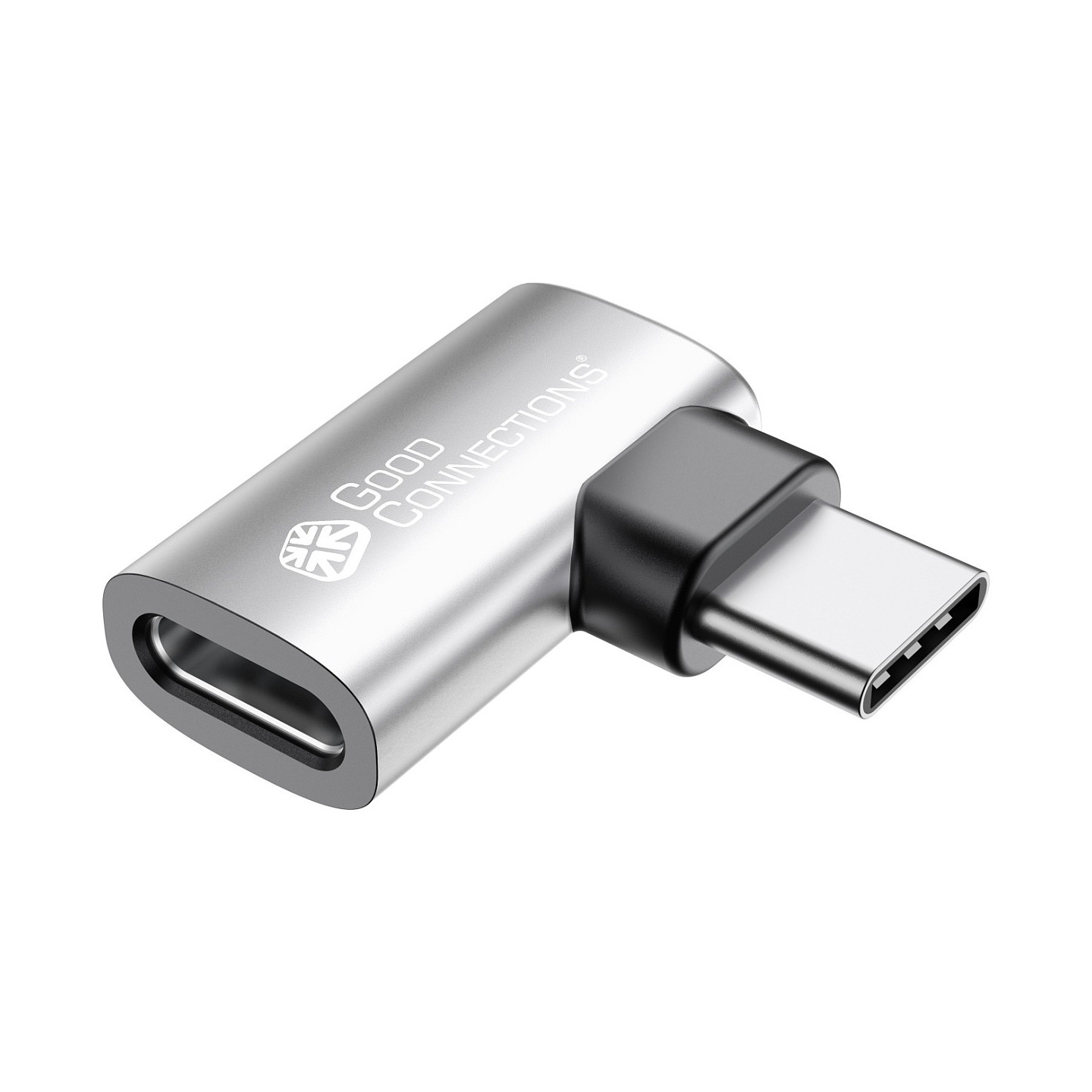 GoodConnections USB-C 4.0 (ST-BU) Winkeladapter Portschoner 240W 8K 60Hz Silber — Buy in Cyprus with Fast Delivery