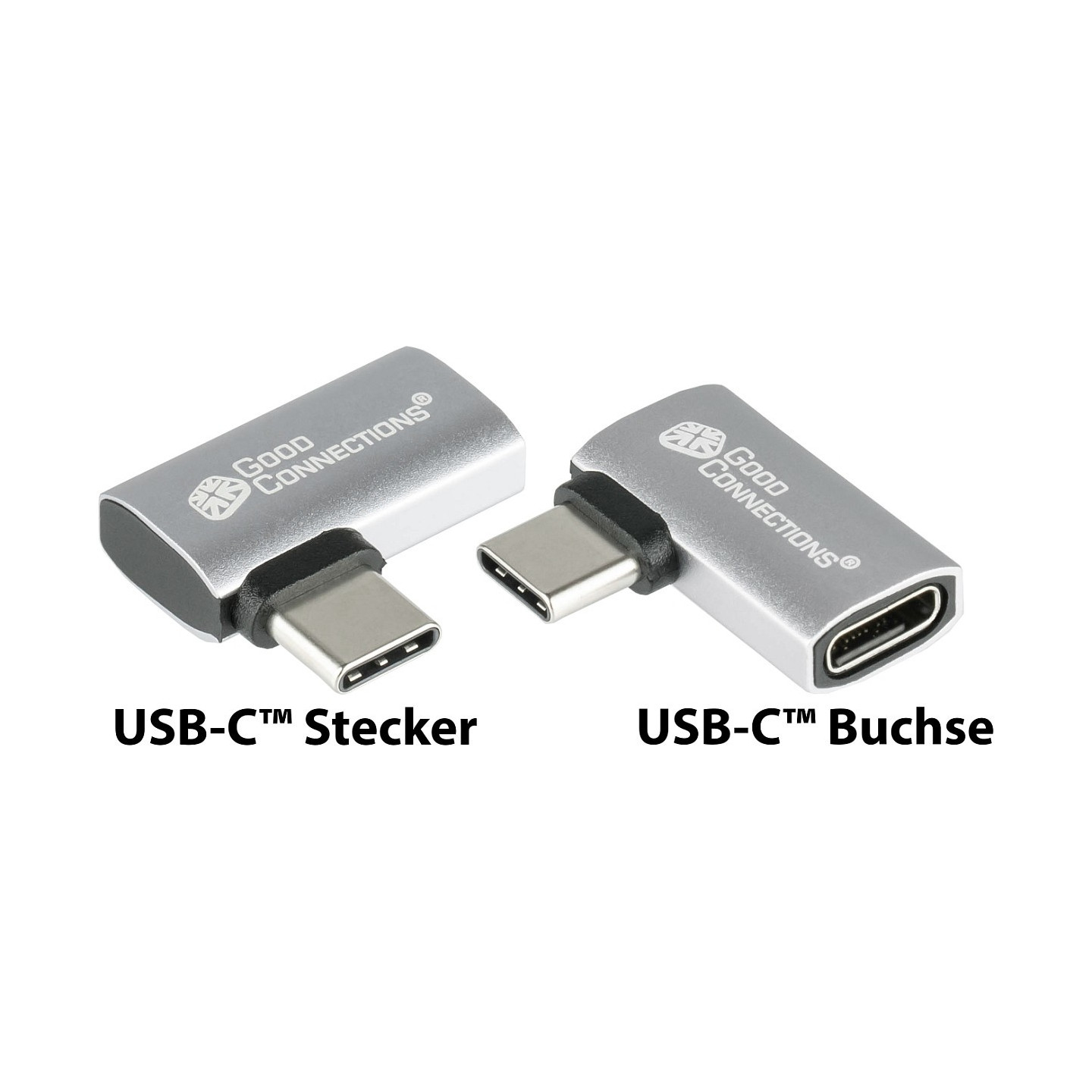 GoodConnections USB-C 4.0 (ST-BU) Winkeladapter Portschoner 240W 8K 60Hz Silber — Buy in Cyprus with Fast Delivery