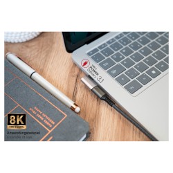 GoodConnections USB-C 4.0 (ST-BU) Winkeladapter Portschoner 240W 8K 60Hz Silber — Buy in Cyprus with Fast Delivery