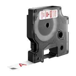 Dymo LabelWriter - D1 Etiketten selbstklebend - 12 mm x 7 m - Rot auf Weiß - (S0720550) — Buy in Cyprus with Fast Delivery