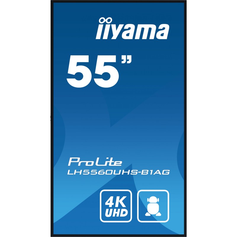 Buy iiyama LH5560UHS-B1AG - 55" (139.7 cm) 4K UHD Android 11 Digital Signage, Bl... in Cyprus, Nicosia, Limassol, Larnaka, Pafos