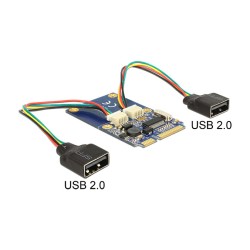 Mini PCIe I O full size 2 x USB 2.0 Typ-A Buchse — Buy in Cyprus with Fast Delivery