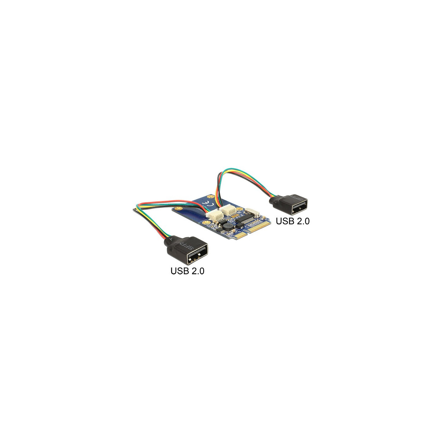 Mini PCIe I O full size 2 x USB 2.0 Typ-A Buchse — Buy in Cyprus with Fast Delivery