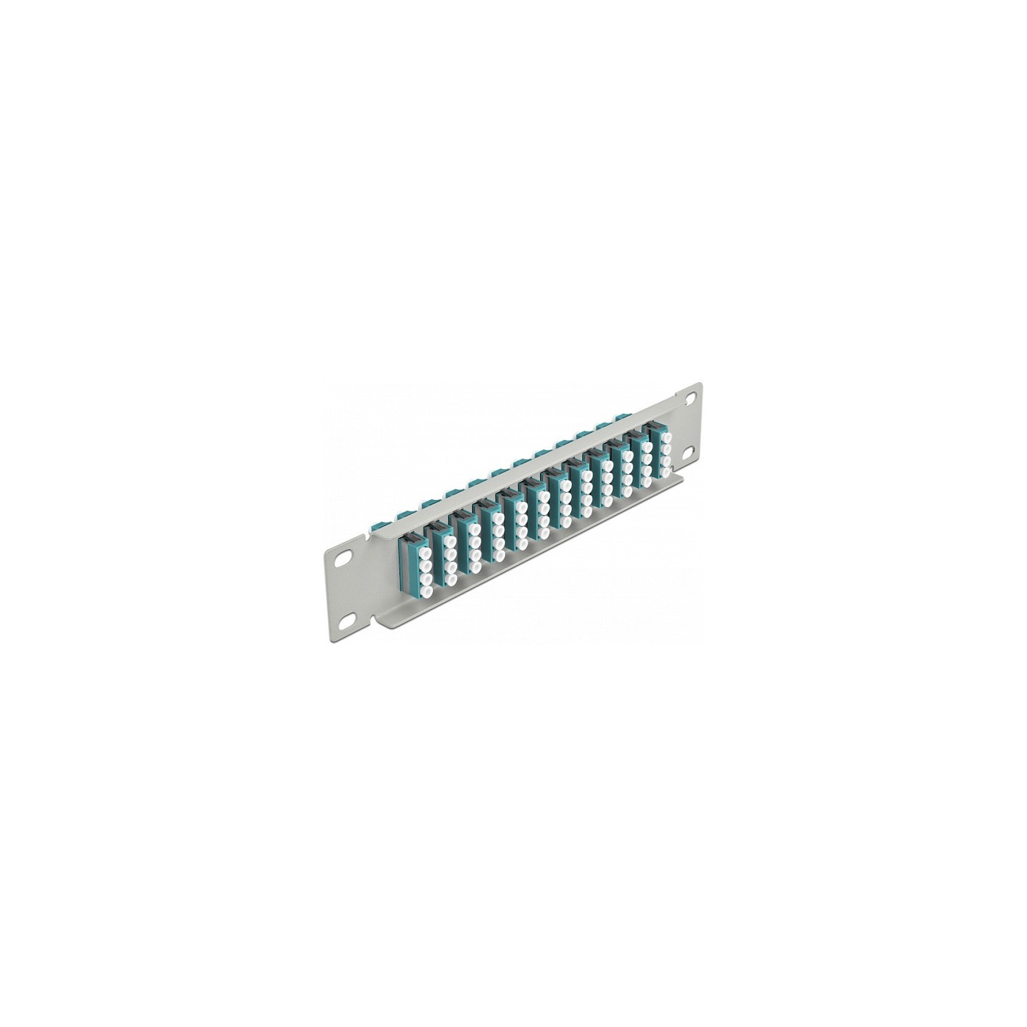 Delock 10? LWL Patchpanel 12 Port LC Quad aqua 1 HE grau — Buy in Cyprus with Fast Delivery