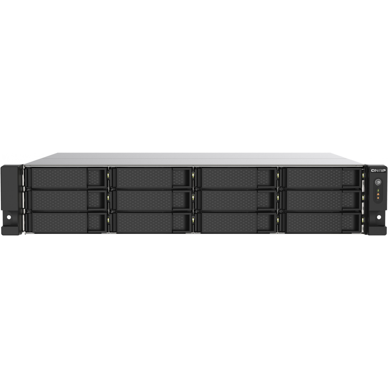 QNAP TS-1273AU-RP-8G - 12-Bay 2U Rack NAS, AMD Ryzen V1500B 2.2GHz, 8GB DDR4, Aluminium/Black