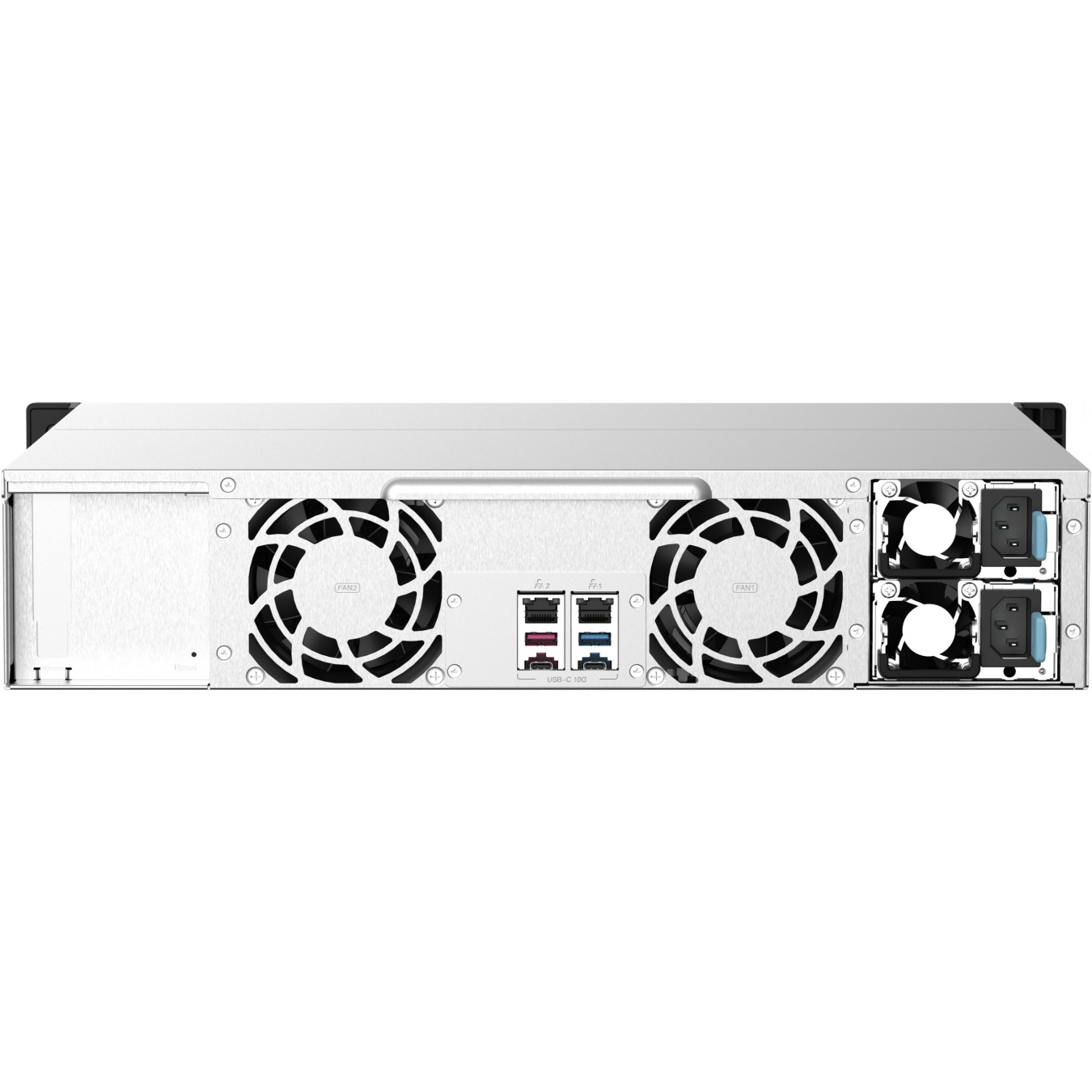 QNAP TS-1273AU-RP-8G - 12-Bay 2U Rack NAS, AMD Ryzen V1500B 2.2GHz, 8GB DDR4, Aluminium/Black